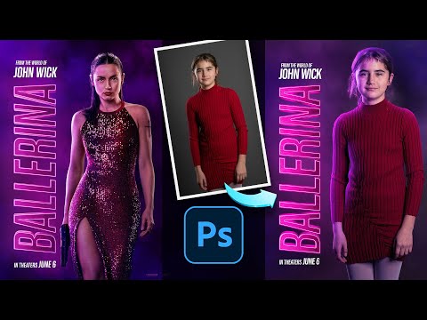 Transform Your Portrait into a John Wick Ballerina Poster in Photoshop!