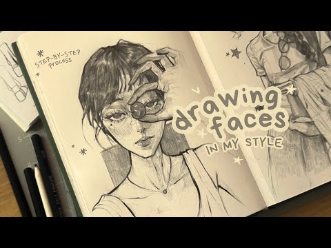 drawing faces in my style ⋆ﾟ