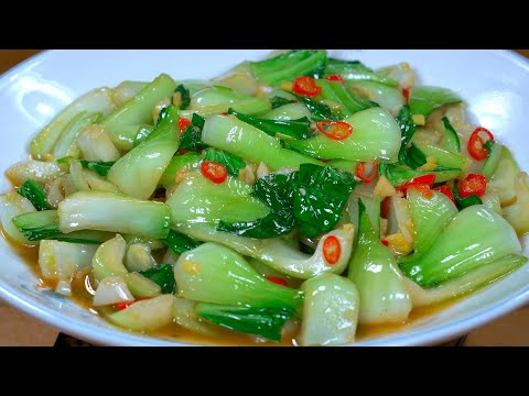 炒上海青要怎样做才会脆嫩好吃，不黄不出水呢，今天分享最详细的家常做法，孩子上桌都抢着吃#like #cooking #料理