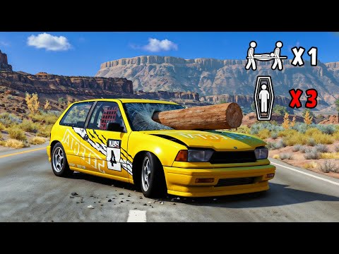 Extremely High-Speed Crash Survival in BeamNG.drive | Passenger Deaths & Survival Chances #4