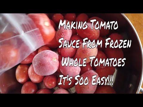 How To Make Tomato Sauce From Frozen Tomatoes | Freeze Now Can Later Part 2