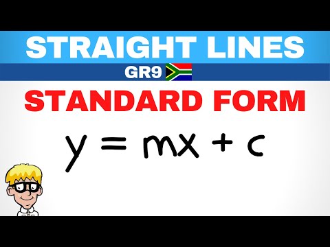 Straight line graphs grade 9: Standard form