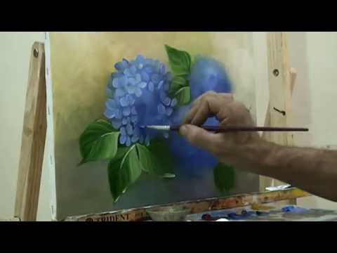 pintando hortênsias - com Escudeiro