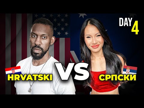Croatia Vs Serbia - American Guy & Australian Girl Try to speak Serbo- Croatian