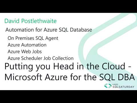 Automation and Scheduling in Azure SQL Database