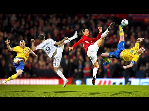 Zlatan Ibrahimovic goals but they get increasingly more acrobatic