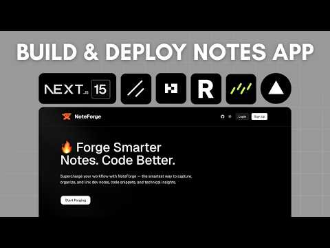 Build & Deploy a Notes App | Next.js 15, React, Shadcn, Better Auth | Full Course 2025