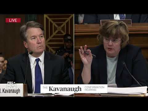 Kavanaugh reviews his 1982 calendar with Rachel Mitchell