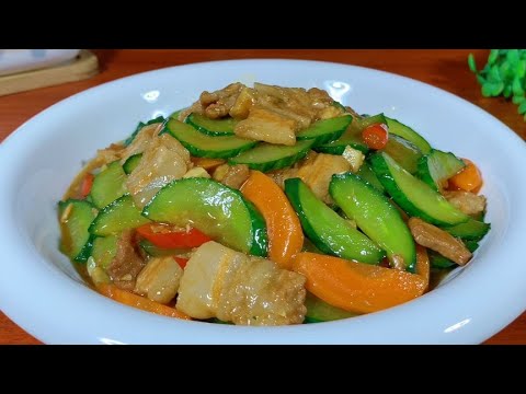 Crisp & Flavorful Cucumber Pork Stir-Fry | Quick & Easy Chinese Home Cooking ， [Awesome]，Simple