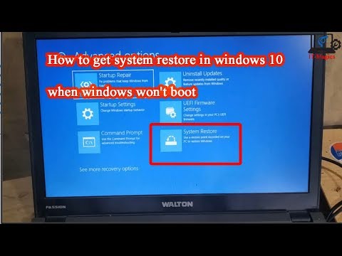 How to restore windows 10 from boot