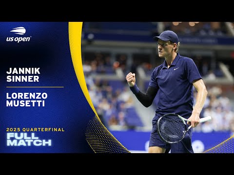 Jannik Sinner vs. Lorenzo Musetti Full Match | 2025 US Open Quarterfinal