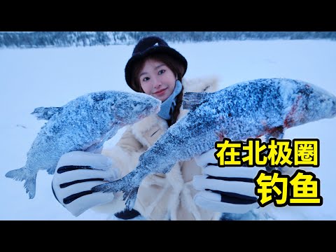 Fishing in the Arctic Circle, what kind of fish can you catch under 50 centimeters of ice?