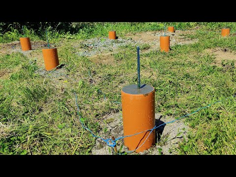 Разметка и фундамент из труб ПВХ своими руками