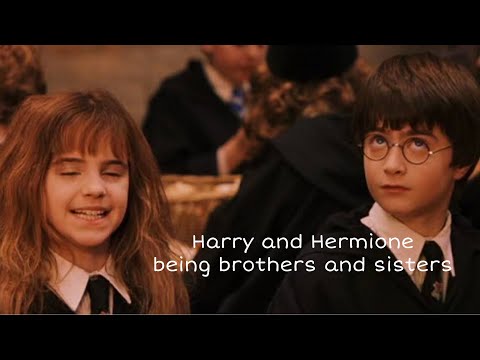 Harry and Hermione being brothers and sisters