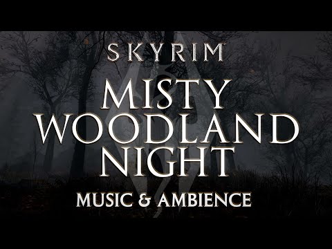 Misty Woodland Night | Skyrim Music and Ambience