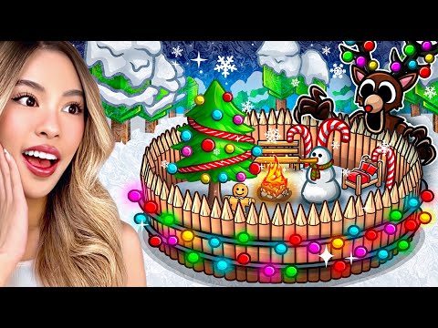 I Built A CHRISTMAS BASE in 99 Nights In The Forest