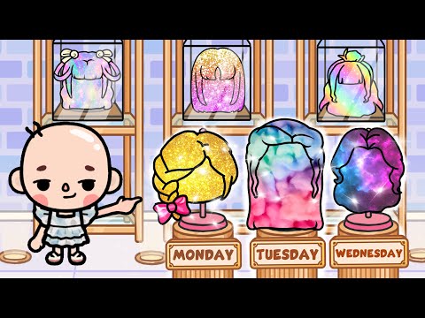 Bald Billionaire Girl Changes Her Hair Every Day 💰💇♀️💎| Toca Boca Life Story