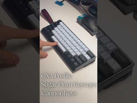 SCULPTED CHERRY PROFILE??!! | CXA Sugar Plum Keycaps, Cannon Keys #keycap #keyboard #clean
