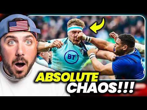 American Reacts to Rugby Fights & Brawls... I wasn't ready.