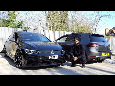 2021 VW GOLF R MK8 vs MK7.5R - Comparison Test!