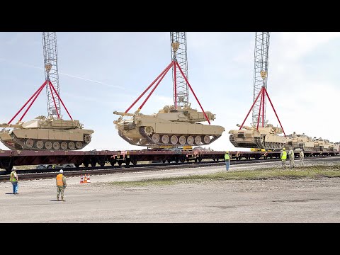 US Insane Logistics to Move Hundreds of M1 Abrams
