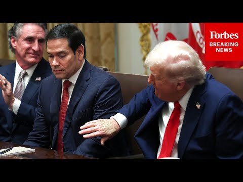 WATCH: Trump And Rubio Share Warm Moment At Cabinet Meeting Celebrating Israel-Hamas Peace Deal