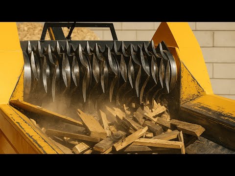World's Fastest shredder & wood chipper tree demolitions crushing | Stump removal machine #51