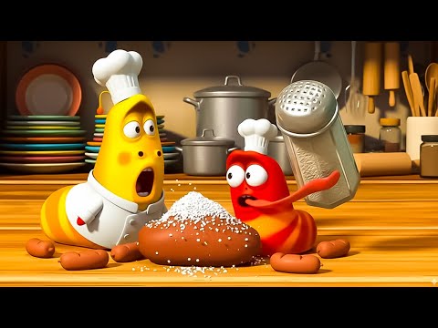 Larva Cartoon Funny Moments – Red Adds Too Much Salt! –Larva Funny Cooking Fail