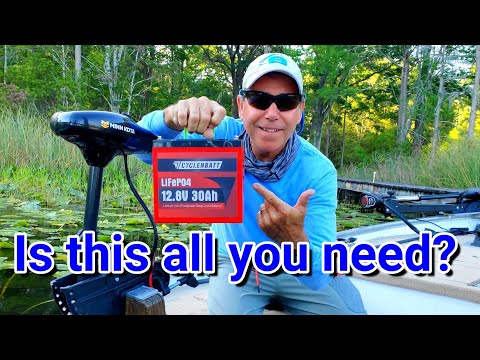 Trolling motor with a tiny lithium battery  Can I troll with only 30AH?  #trolling  #lithiumbattery