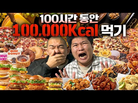 What happens if you eat 100,000 calories in 100 hours?