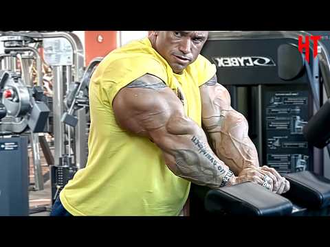 ARM DAY WITH BLOND MYTH - CRAZIEST ARMS EVER SEEN IN BODYBUILDING - LEE PRIEST MOTIVATION