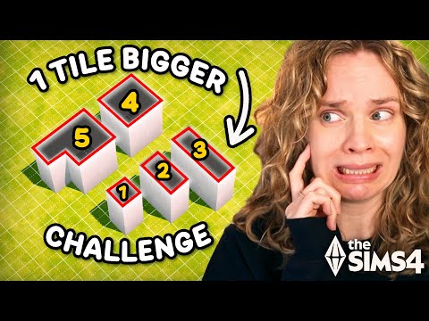 I tried the EVERY ROOM IS ONE TILE BIGGER build challenge in The Sims 4!