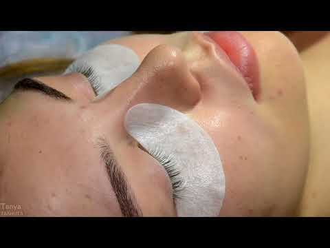 Процесс наращивания ресниц ЭФФЕКТ РАЗРЕЖЕННЫЙ лучики