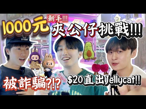 【夾公仔挑戰 】| 新手$1000夾公仔挑戰!!!😋挑戰葵廣夾公仔機😤$20直出Jellycat!?!🥑慘被詐騙?!😢｜ Freeeboyzzzz自由男孩