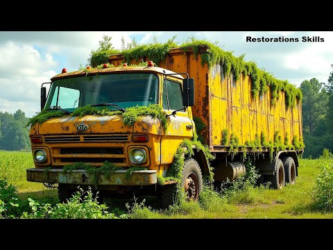 🚛 Unbelievable! A Rusty Yellow KIA Truck Abandoned For 10 Years Was Spectacularly Revived