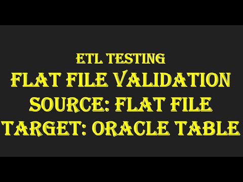 Acing the ETL Testing Interview: Flat File Validation  Source is File and Target is Table