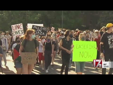 Pro-Palestinian protest takes to Franklin Street in Chapel Hill