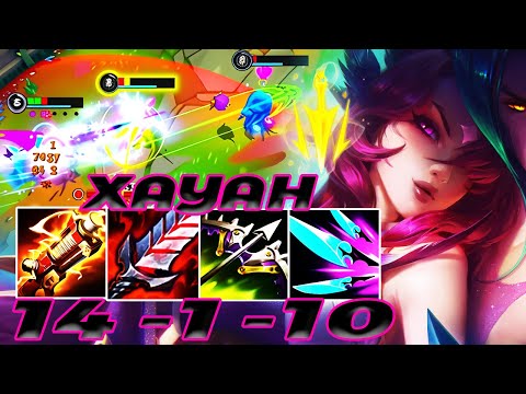 WILD RIFT XAYAH ADC GAMEPLAY | 14 -1 -10 MVP | XAYAH BUILD RUNES