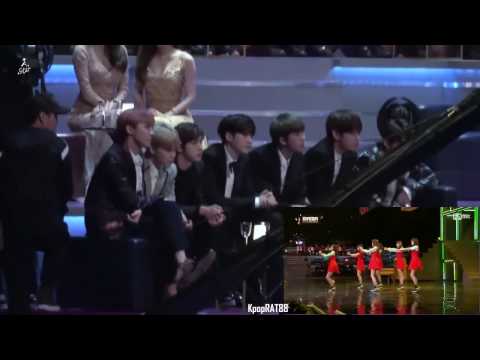 161202 BTS(방탄소년단) reaction to GFRIEND(여자친구) - NAVILLERA @MAMA