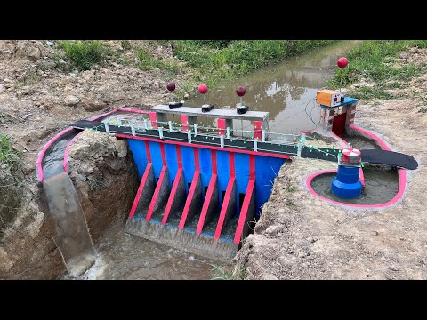 Build mini hydropower on a small stream with a powerful unit