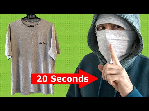 How to make a BALACLAVA (Ninja Mask) from a t-shirt