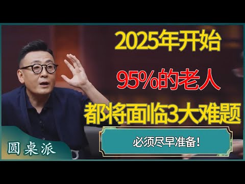 2025年开始，95%的老人都将面临3大难题，必须尽早准备！#窦文涛 #梁文道 #马未都 #周轶君 #马家辉 #许子东 #圆桌派 #圆桌派第七季