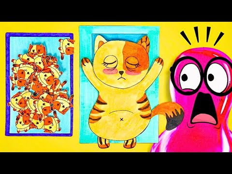 Sam Rescues Paper Mommy Cat ❤️ PAPER DIY CRAFTS FOR KIDS