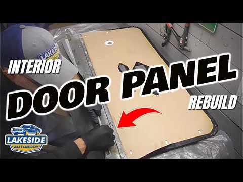 Classic Car Interior Door Panel Rebuild w/ Metal Stapled to Pressboard