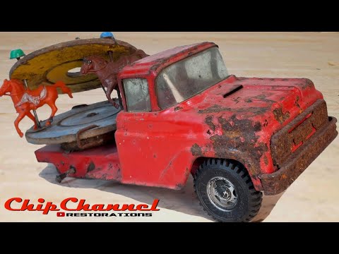 1960s Buddy L Merry Go Round Carousel Pickup Truck Toy Restoration