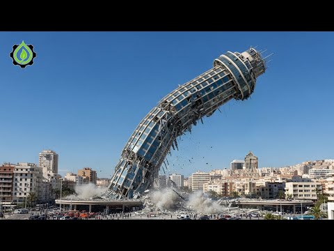 Extreme Dangerous Building Demolition Compilation | Amazing Dangerous Crane Operator Skills #22