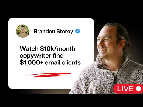 Watch $10k/month copywriter find email clients LIVE