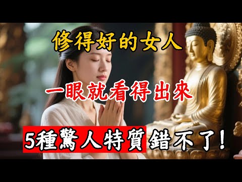 “修得好”的女人，一眼就看得出來！她們身上都有這5種「驚人特質」，錯不了！#佛陀#佛學#佛教#禪修#佛法智慧#佛教故事#佛教文化#禅语#佛音