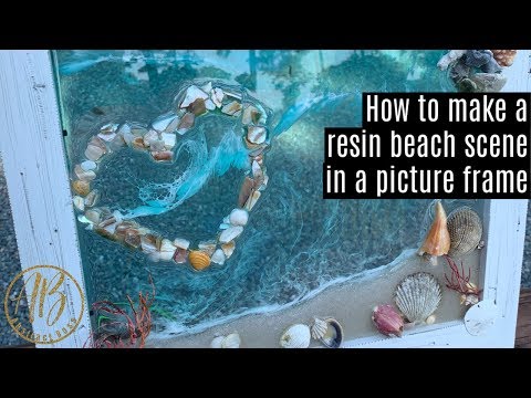How to make a resin beach scene on a picture frame