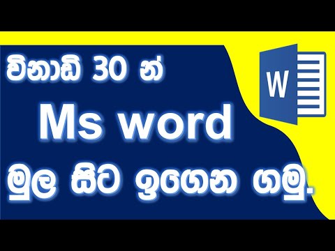 නිවසේ සිටම Ms Office නොමිලේම ඉගෙන ගමු.